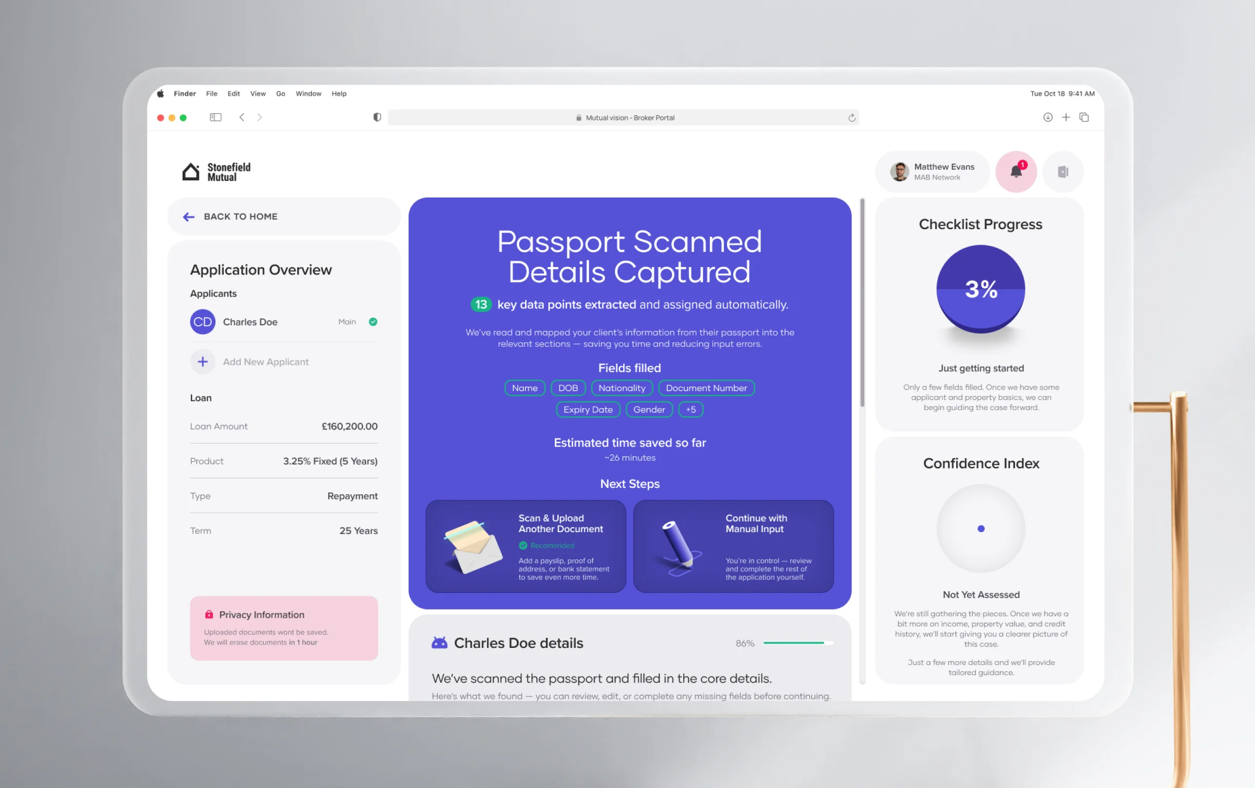 Web Platform for Brokers: Mutual Vision Broker Portal